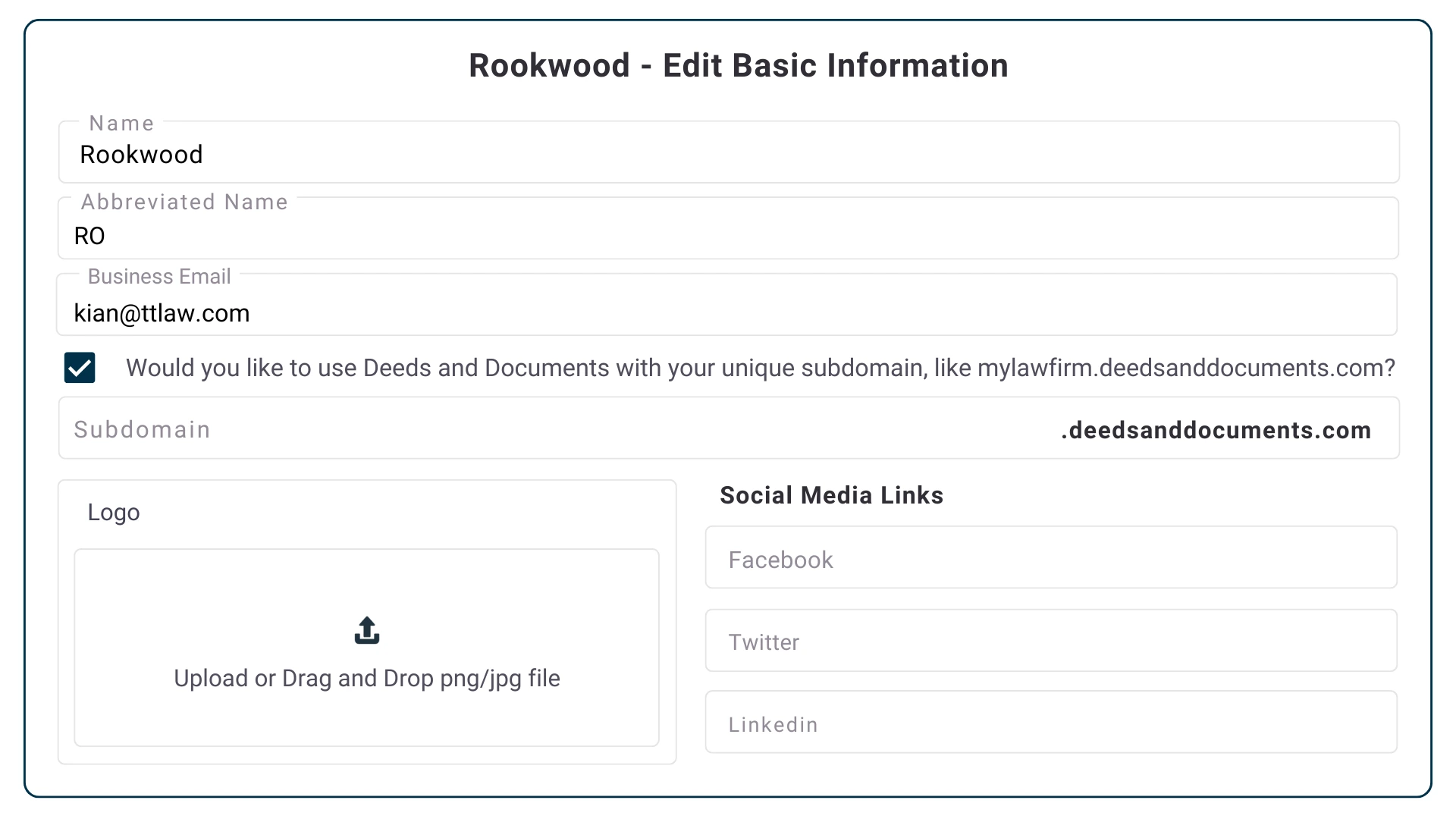Compliant document preparation solution interface showing real estate document creation